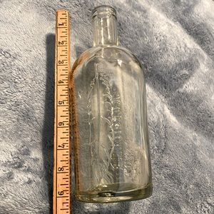 Black Feather 9 in Bottle without lid feather glass